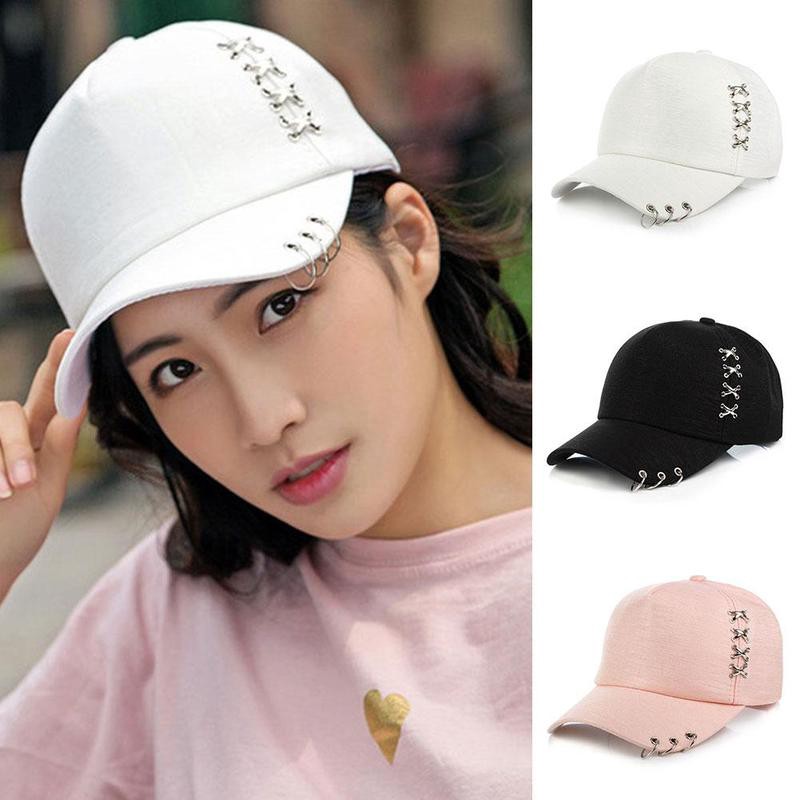 Topi Korean Style/Hip-Hop Topi Topi Keren Gaya Korea Rantai Besi Ring Baseball Cap Terbaru Masakini