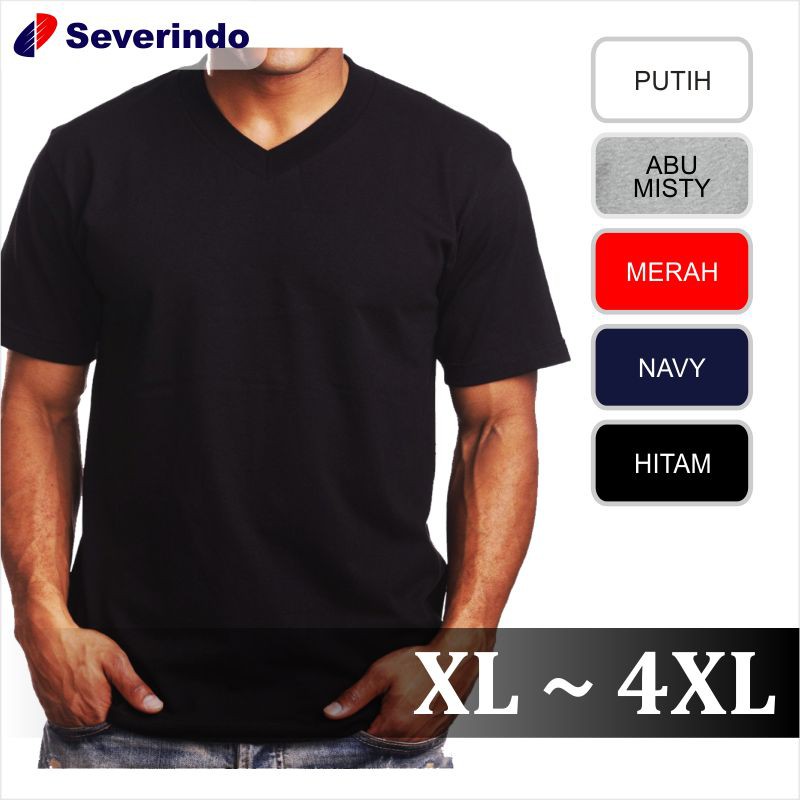  Kaos  Polos  V Neck Jumbo Big Size L XL  XXL XXXL 3XL XXXXL 