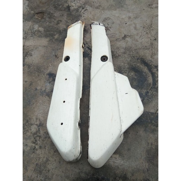 Side Box Cover Tutup Aki Yamaha Alfa Putih