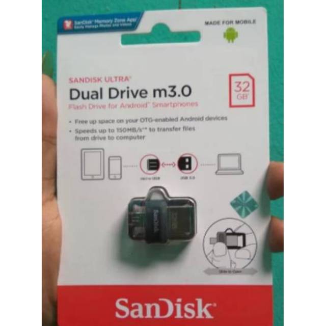 Sandisk Ultra 32GB Dual USB Drive m3.0 - OTG Flash drive NEW