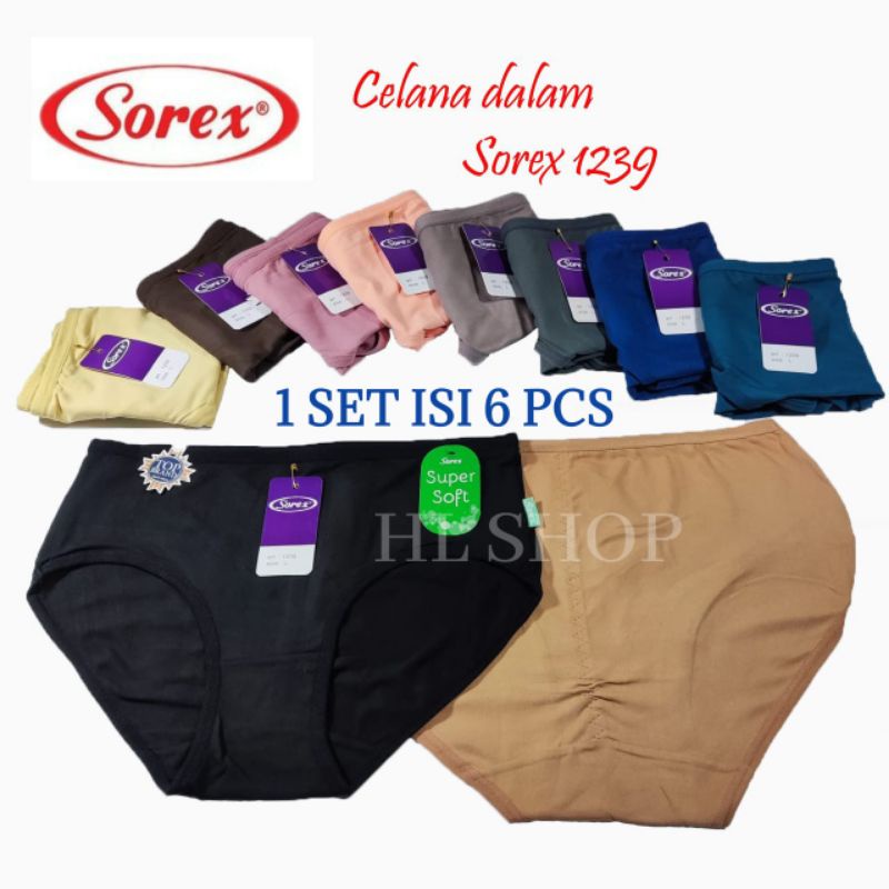 6PCS / Setengah Lusin Sorex CD Wanita Basic 1239 Super Soft Lembut
