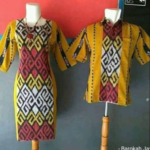 Cople baju tenun full trikot/furing