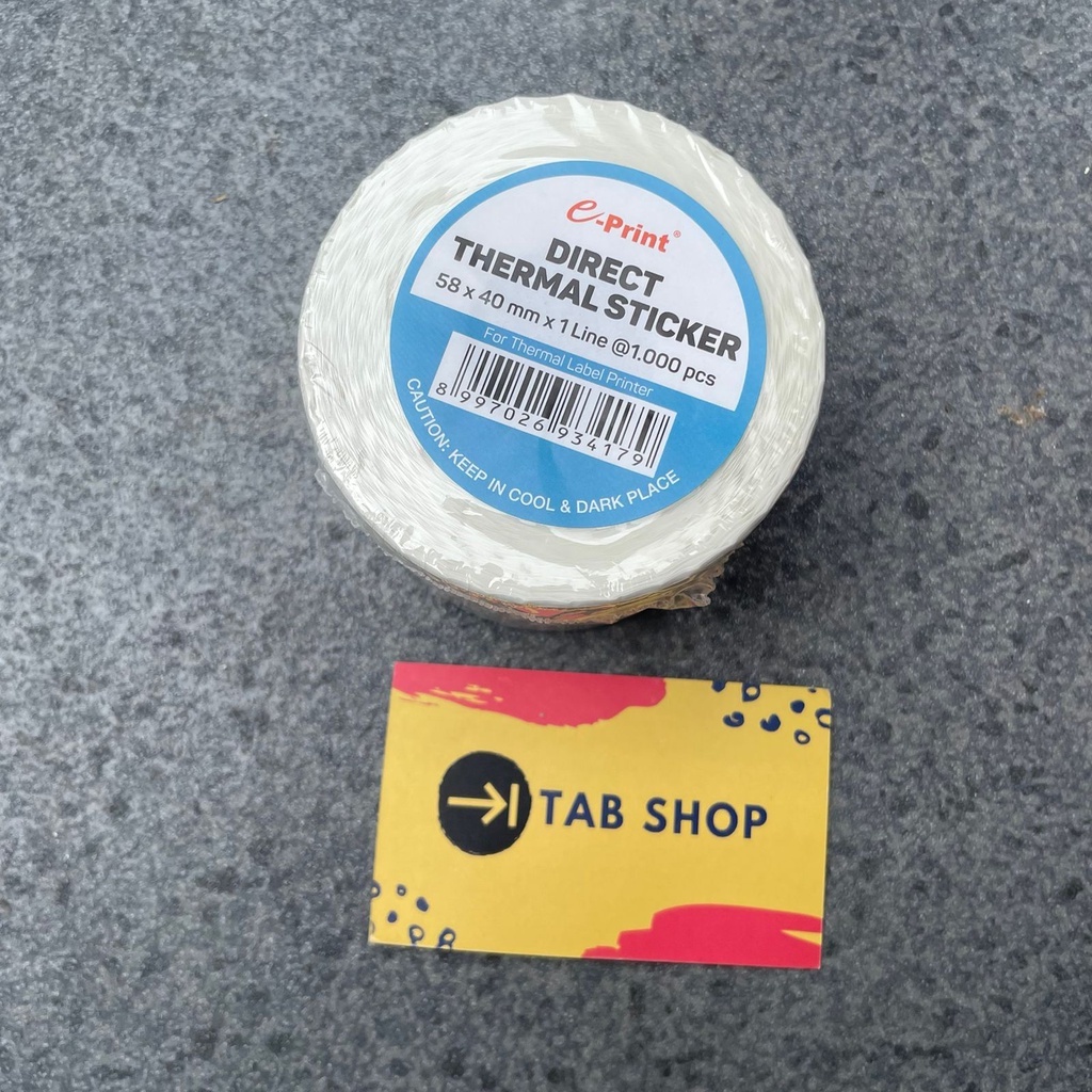 

TAB SHOP - E-Print Direct Thermal Sticker Label Barcode 58 x 40 mm 1000 PCS