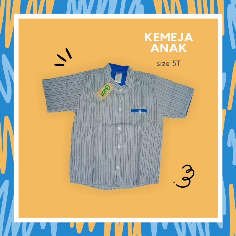 Kemeja Anak Laki-Laki Motif Garis garis