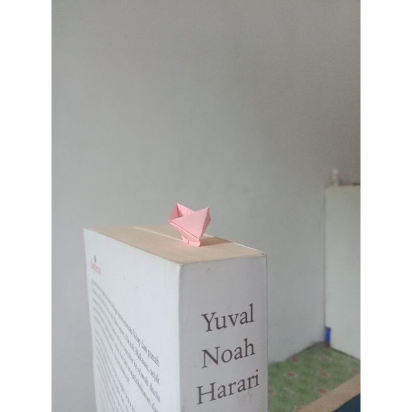 

bookmark origami perahu kertas