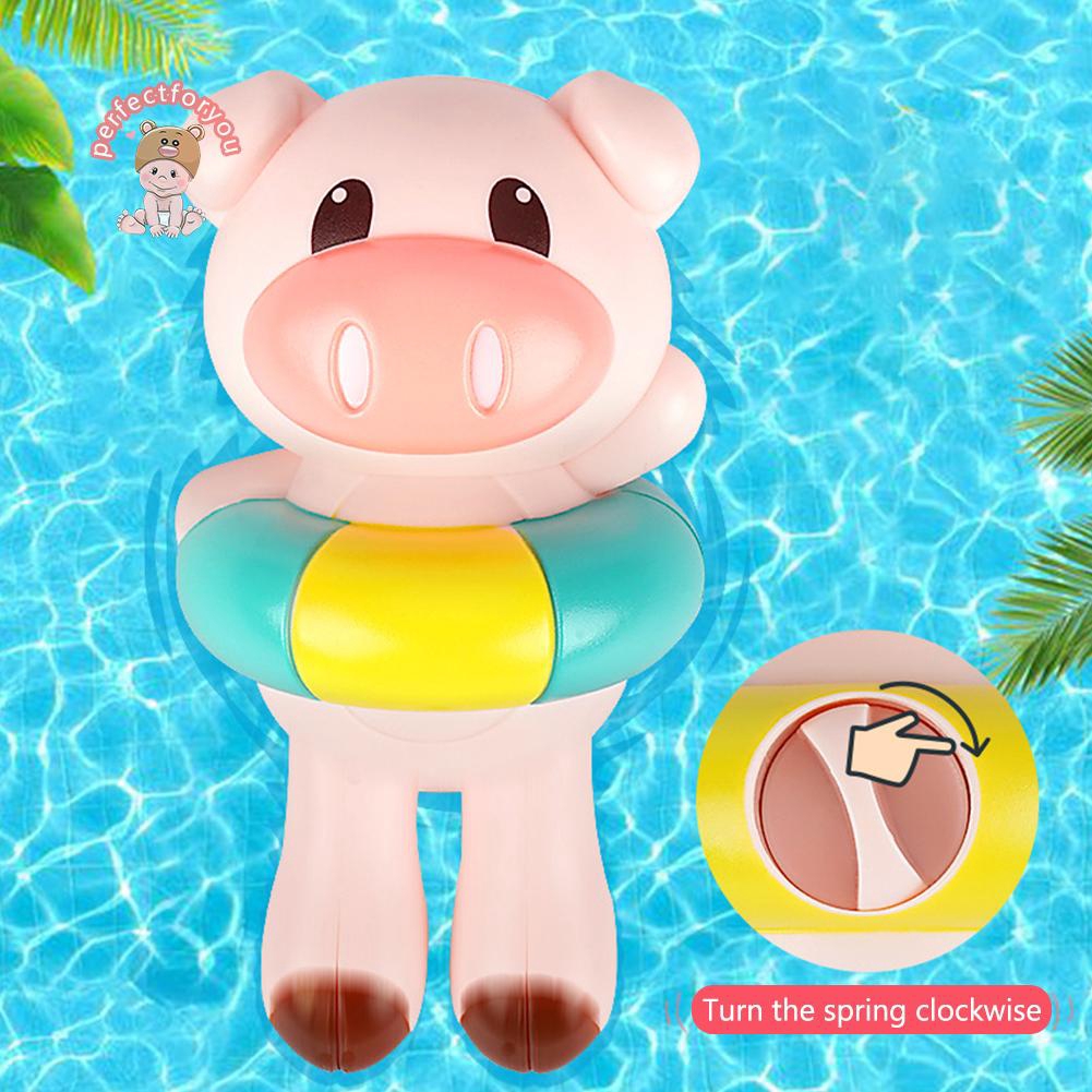 Perfectforyou Mainan Mandi Kartun Babi Berenang Untuk Anak