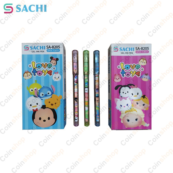 

Pulpen Gel Karakter Sachi 0.38mm Hitam Per Pcs