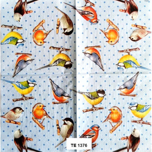 Tisu Napkin Kerajinan Decoupage Eropa 33X33 CM TE 1376 TTS