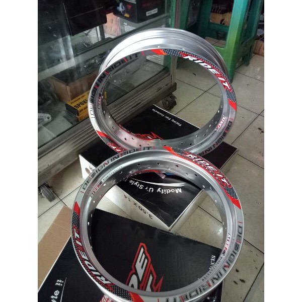 TOPPP satu set velg ride it tapak lebar 350 ring 14