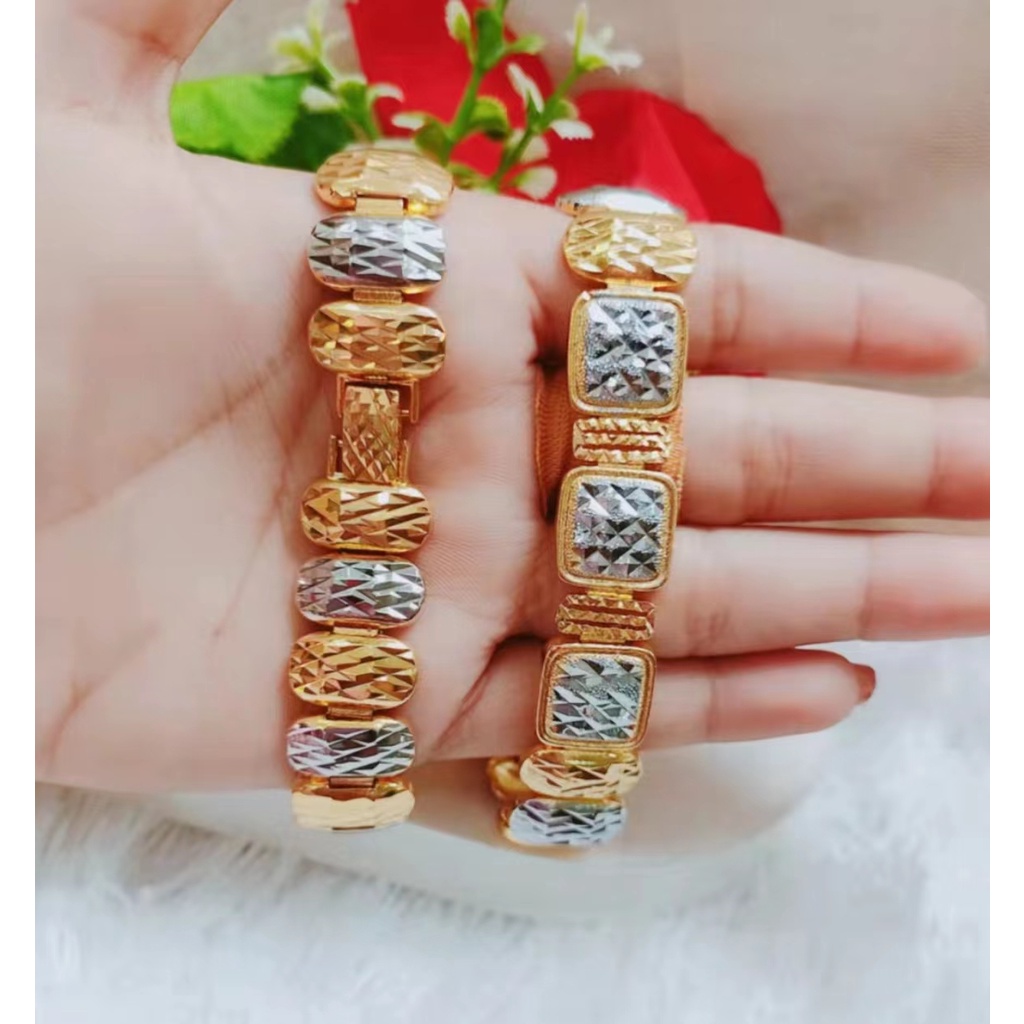 Gelang Xuping Ranta Kombinasi Lapis Emas 24K Perhiasan Fashion 1236-1238