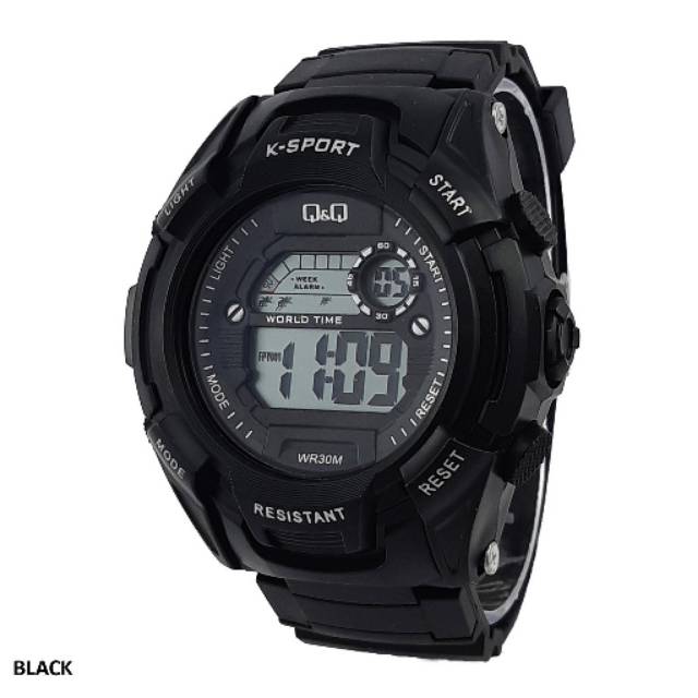 Jam Tangan Pria Sporty Q&amp;Q Rubber Digital BW-17