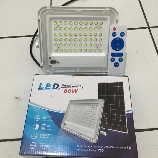 Lampu sorot led solar cell 60w