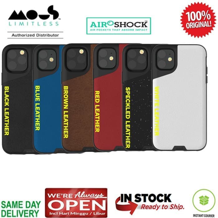 iPhone 11 / 11 Pro / 11 Pro Max Case Mous Contour (RealLeather) - Black