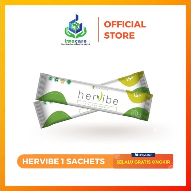 Herwell Hervibe 1 Sachet Her Vibe Sachets Suplemen Tinggi Fiber Detox