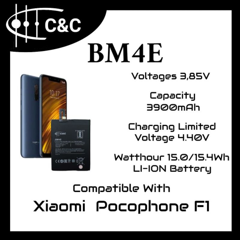 BATERAI BATRE XIAOMI POCOPHONE F1 - BM4E - BATTERY C&amp;C DOUBLE POWER