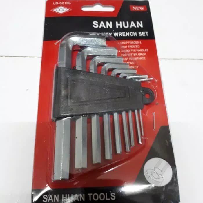 Kunci L Set 9 Ukuran Kunci sedang / Hex Key Wrench Hand Tools