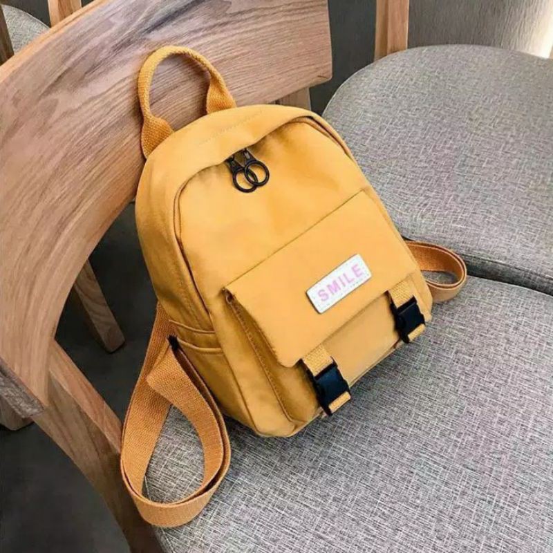 dem_sare / DS1043 - REBECA Tas Ransel Mini Wanita Tas Ransel Wanita kecil mini Tas Ransel sekolah Anak-Kuning