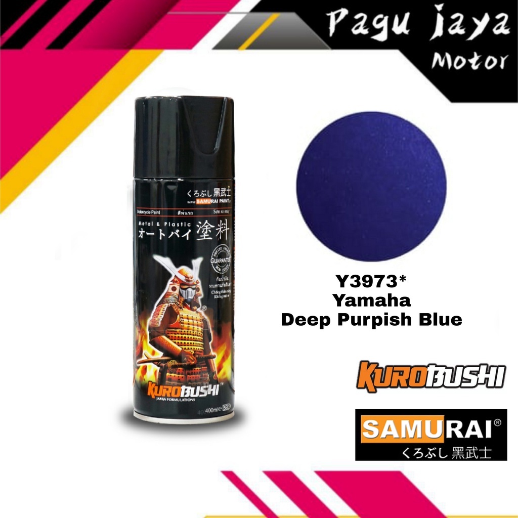 samurai paint 400ml Y3973* YAMAHA DEEP PURPISH BLUE BIRU cat semprot spray paint pilox pilok