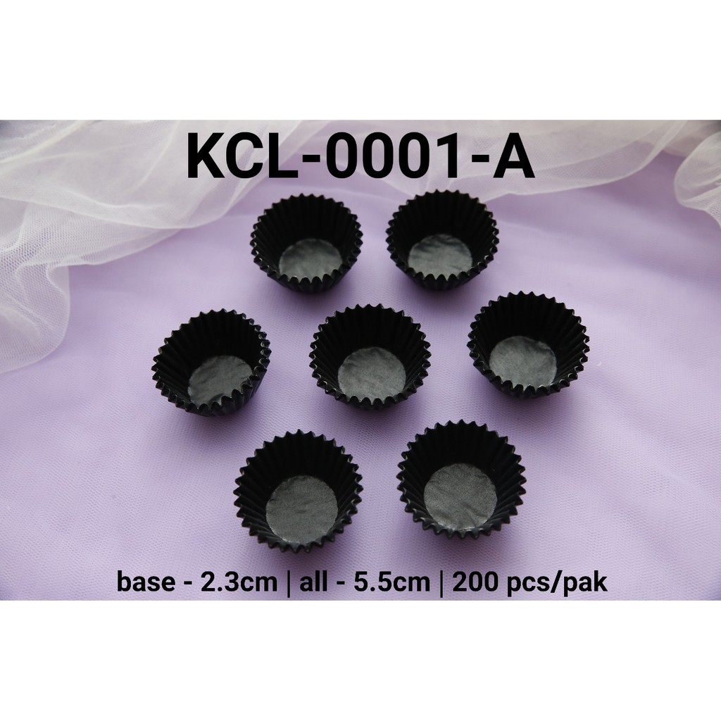 KCL-0001-A Kertas cupcake DIVA cupcake case kertas nastar mini hitam yamama baking