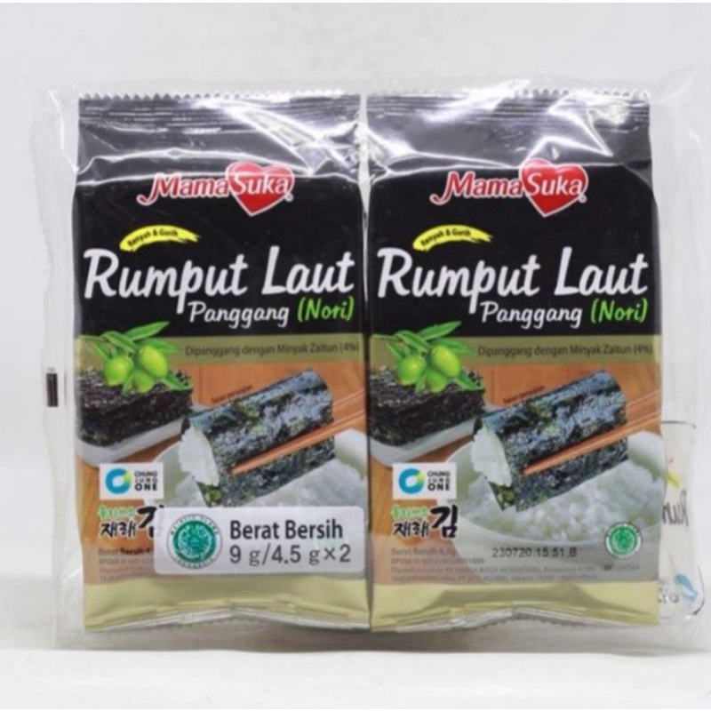 

mama suka rumput laut panggang( 2 x 5 g)