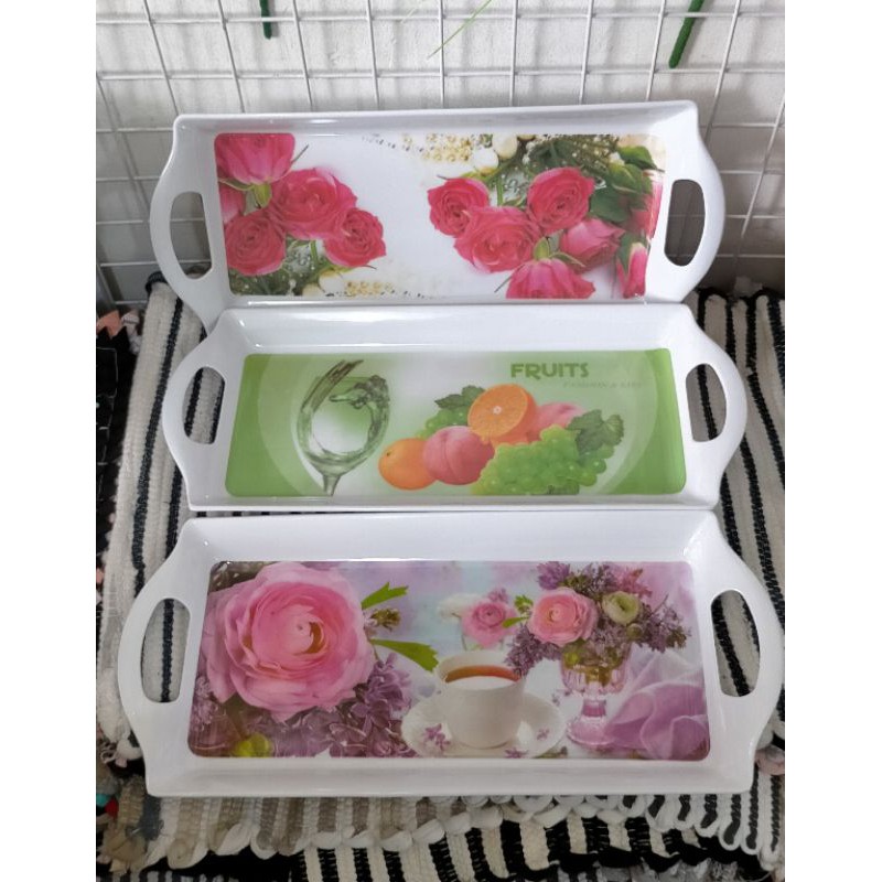 Nampan/talam melamin motif singa singi.