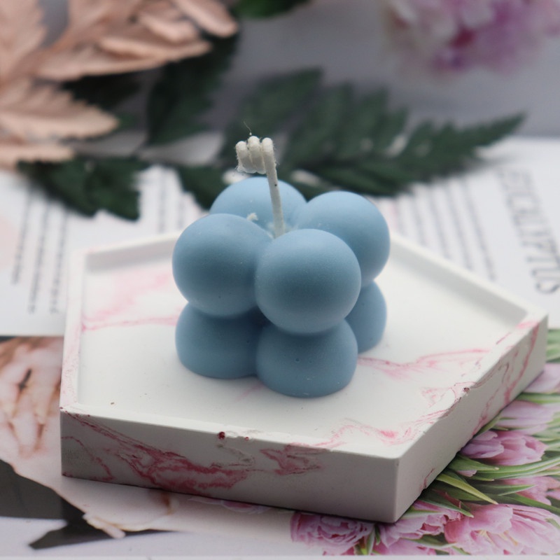 Cetakan Plaster Lilin Aromaterapi Bentuk Kedelai 3D Bahan Silikon