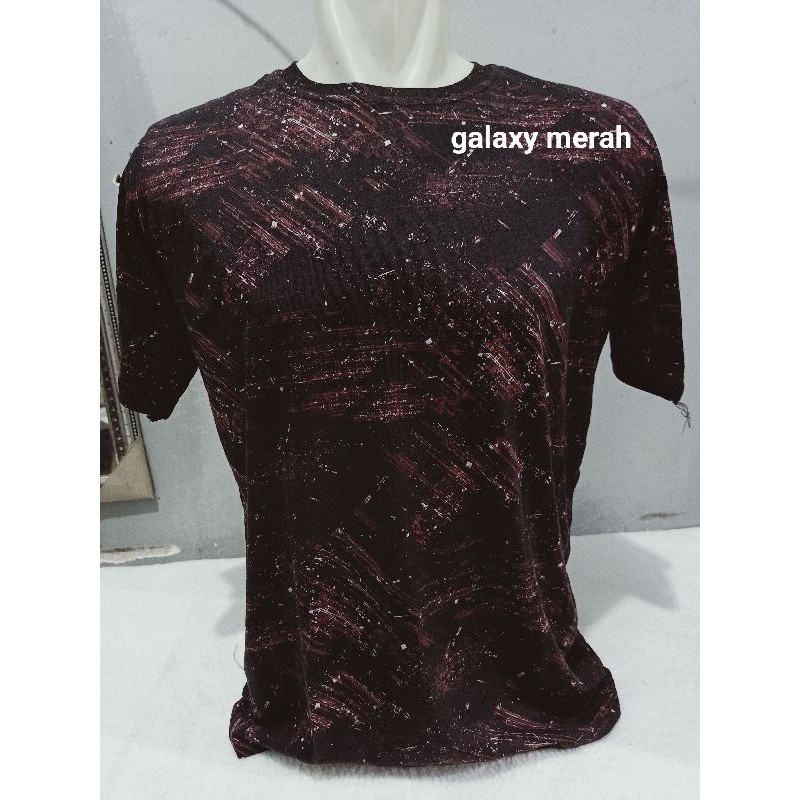 kaos print katun galaxy