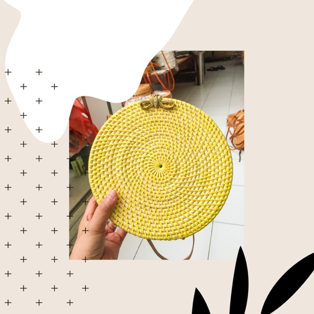 

Tas rotan kuning klip/pita