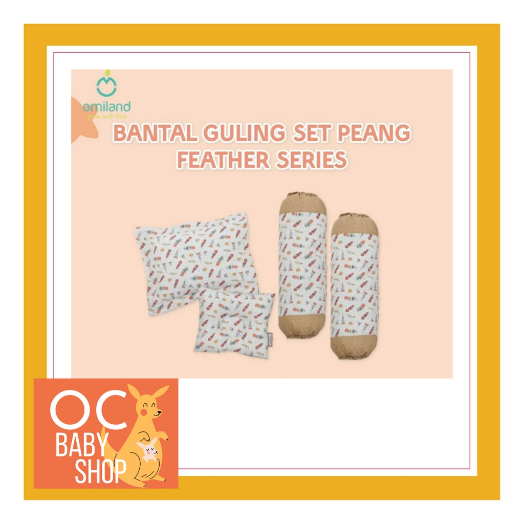 Bantal Guling Set + Bantal Peang Feather Series Omiland