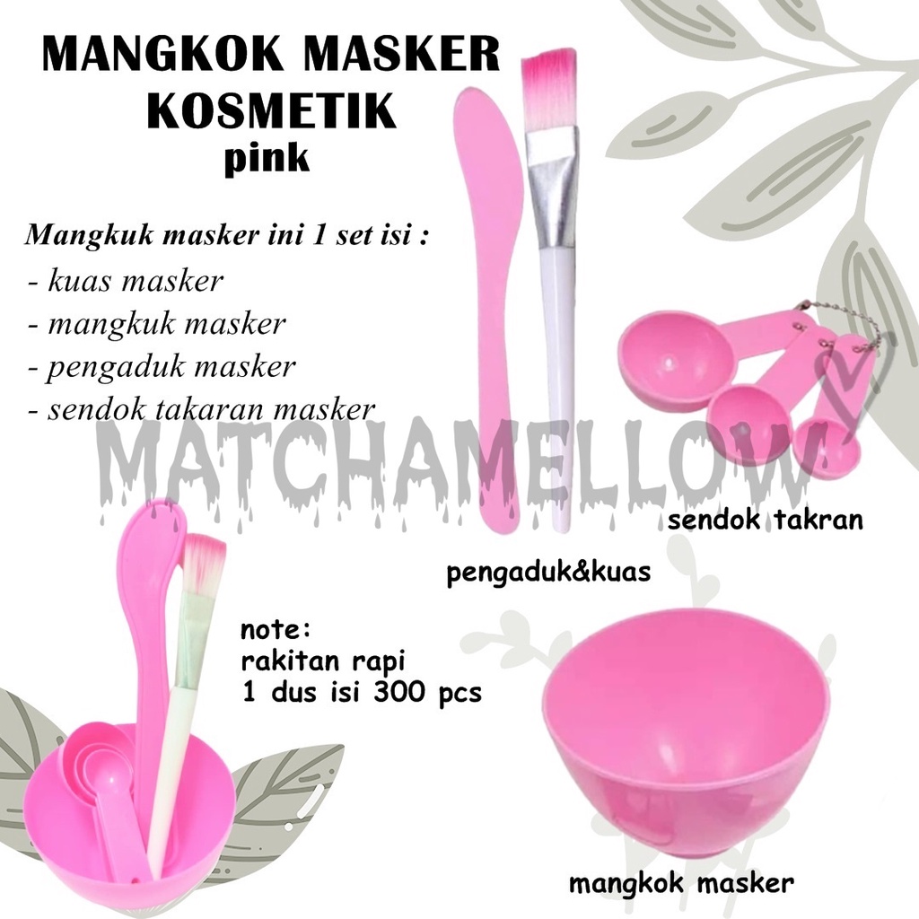 ❄️MATCHA❄️ SET MANGKOK MASKER KOSMETIK - mangkok masker set