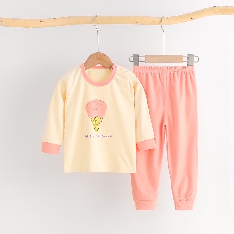 Piyama Lengan Panjang Anak Bahan Katun Premium Import umur 1-12 Tahun / baju Tidur Lengan Panjang An