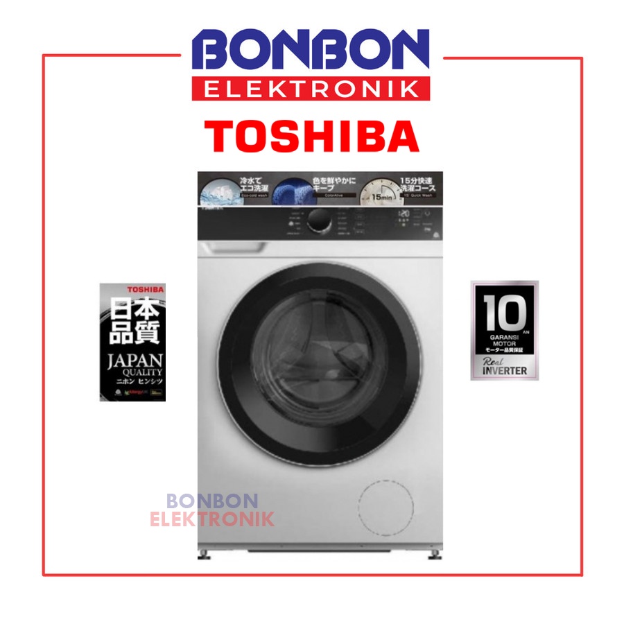 Toshiba Mesin Cuci Front Loading 10.5KG TW-BH105M4N Inverter 10.5 KG