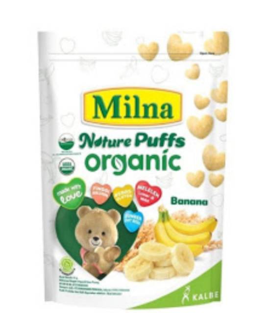 Milna Nature Puffs Organic Snack MPASI biskuit bayi Milna Nature Puff