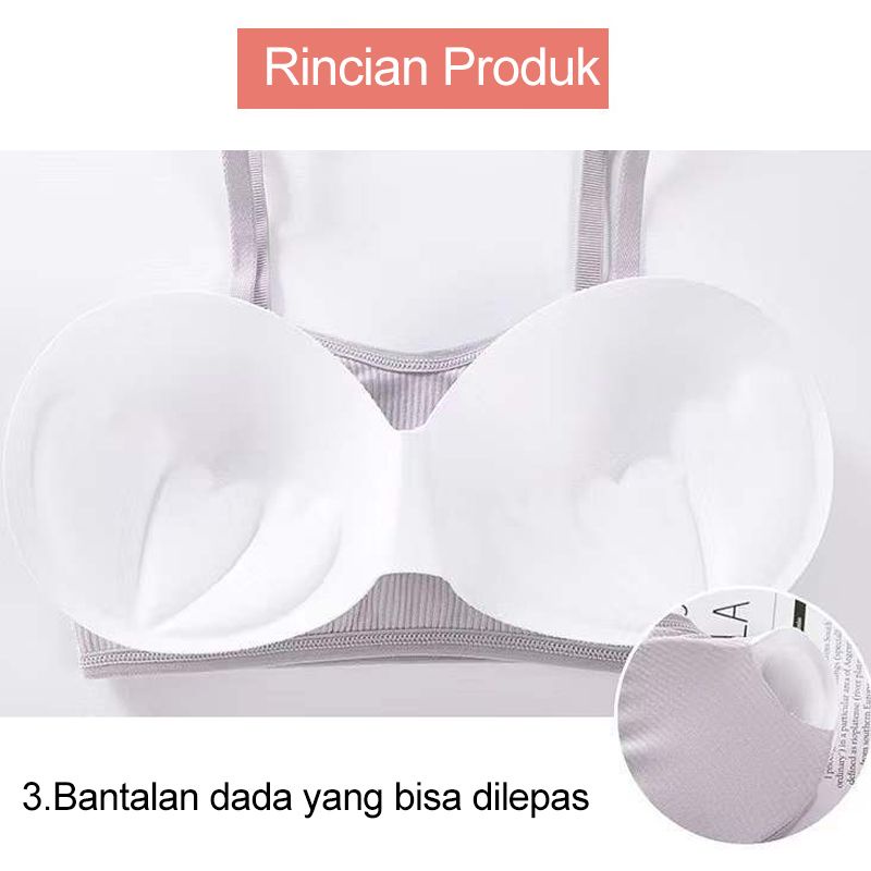 ORANGE ADULT Bra Wanita Tanpa Kawat Push Up Bra Elastis Bra Busa Sport Bra B001