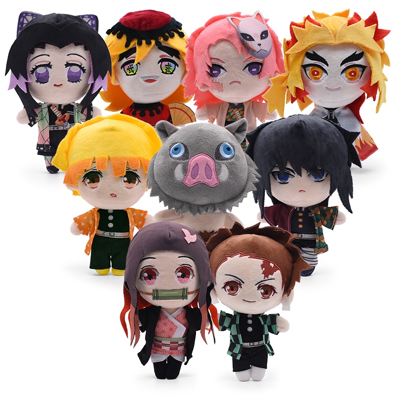Demon Slayer Plush Toy 20cm Kimetsu No Yaiba Kamado Tanjirou Tomioka Giyuu Agatsuma Zenitsu Douma Sa
