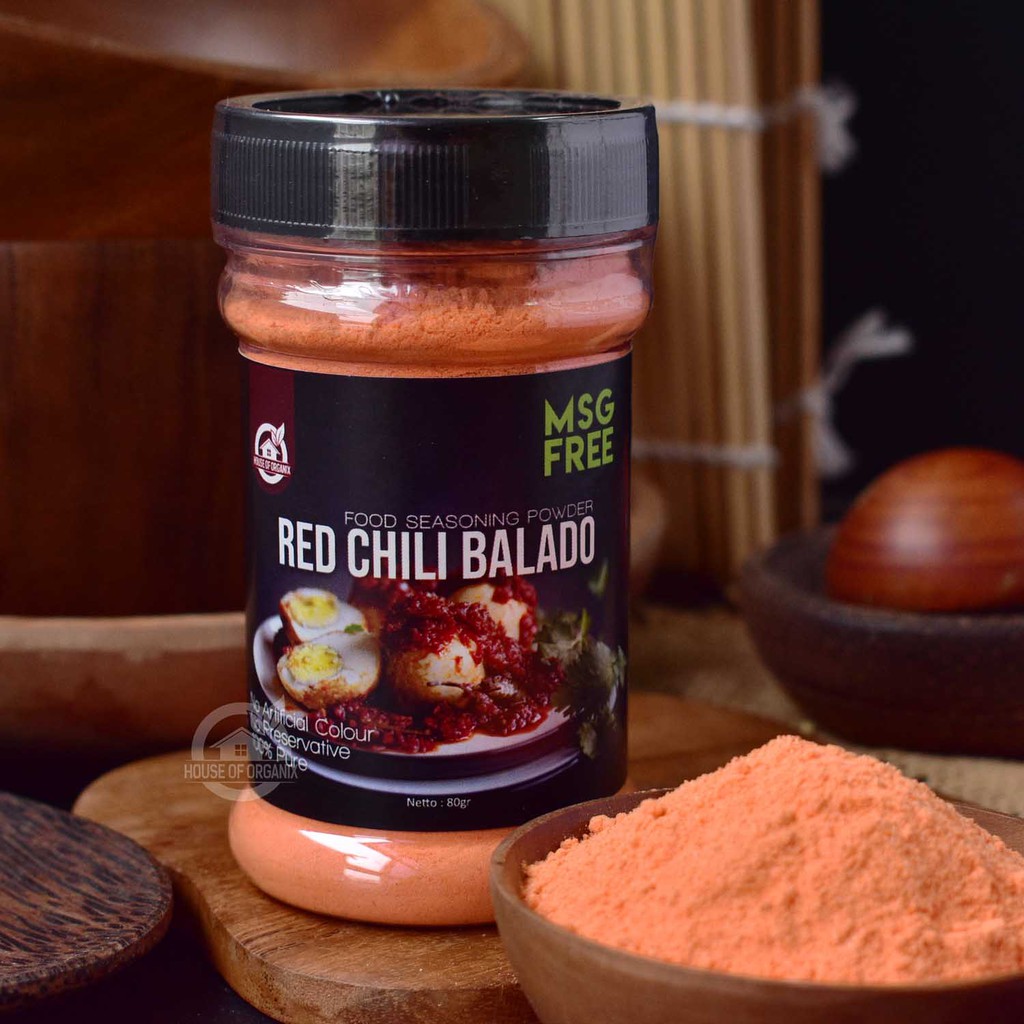 House Of Organix Red Chili Balado 80 Gr Food Seasoning Powder