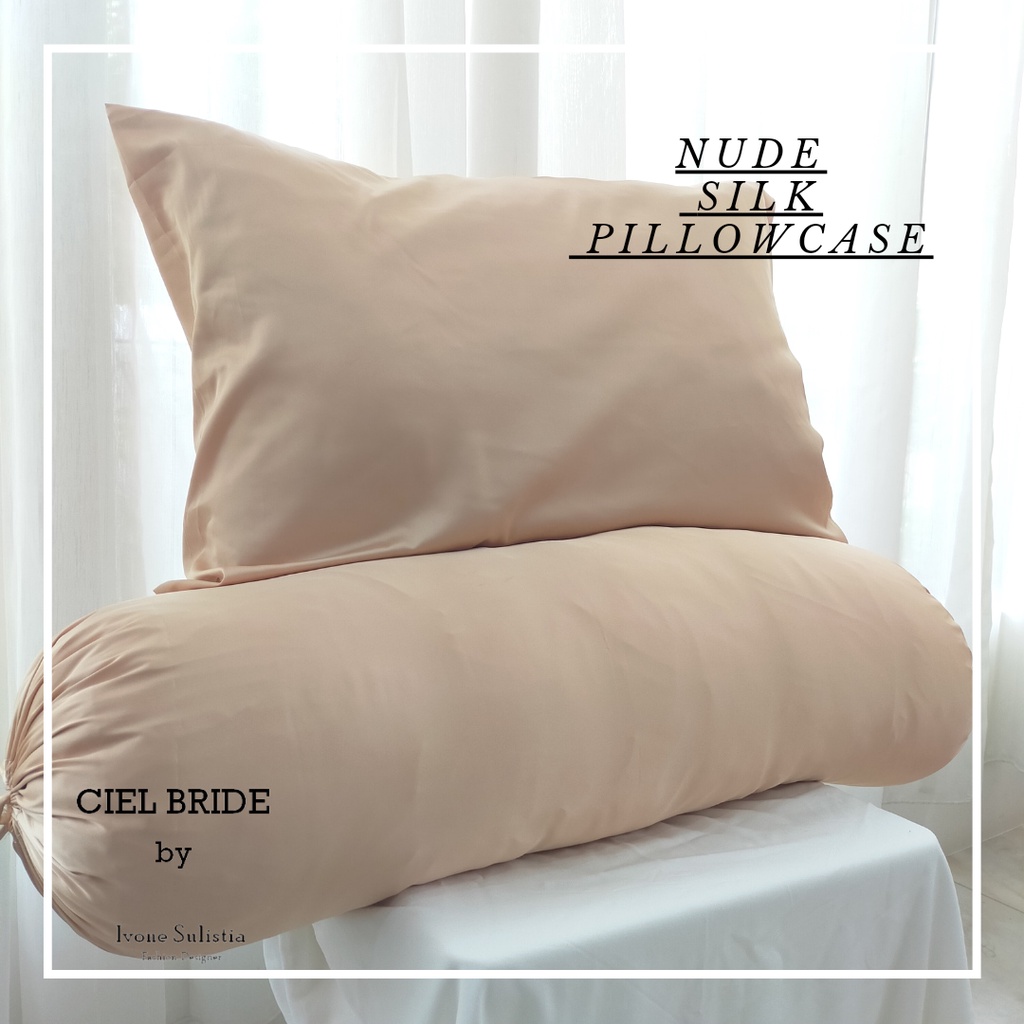 paket sarung bantal dan guling sutera size small | silk pillowcase and bolstercase | sutra Italia