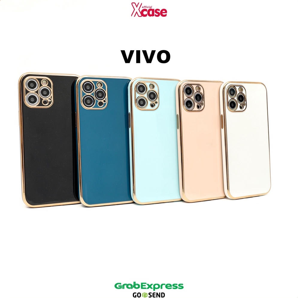 6D Plating List Full Lens Cover Soft Case Vivo Y12 Y15 Y17 Y91 Y93 Y95 Y91C Y20 Y12S Y30 Y50