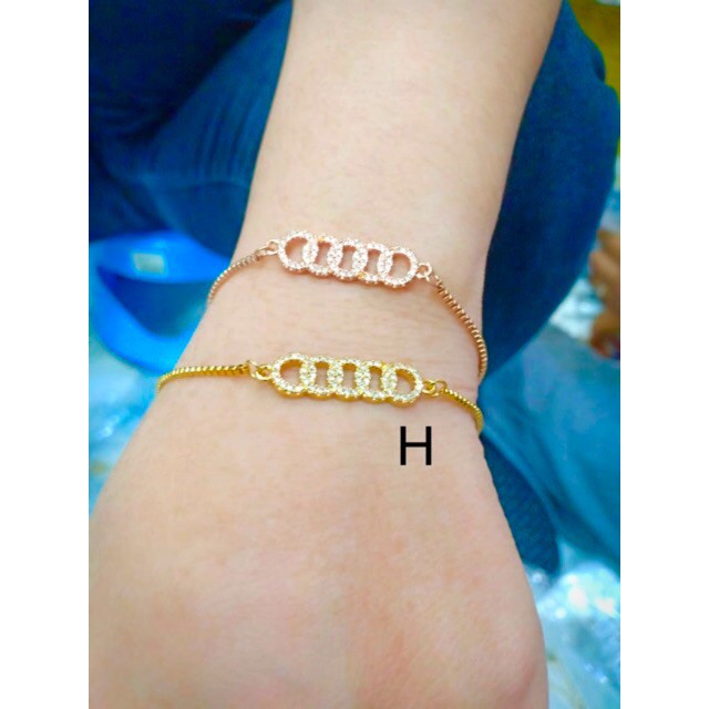 Gelang serut titanium gelang wanita gelang titanium replika emas