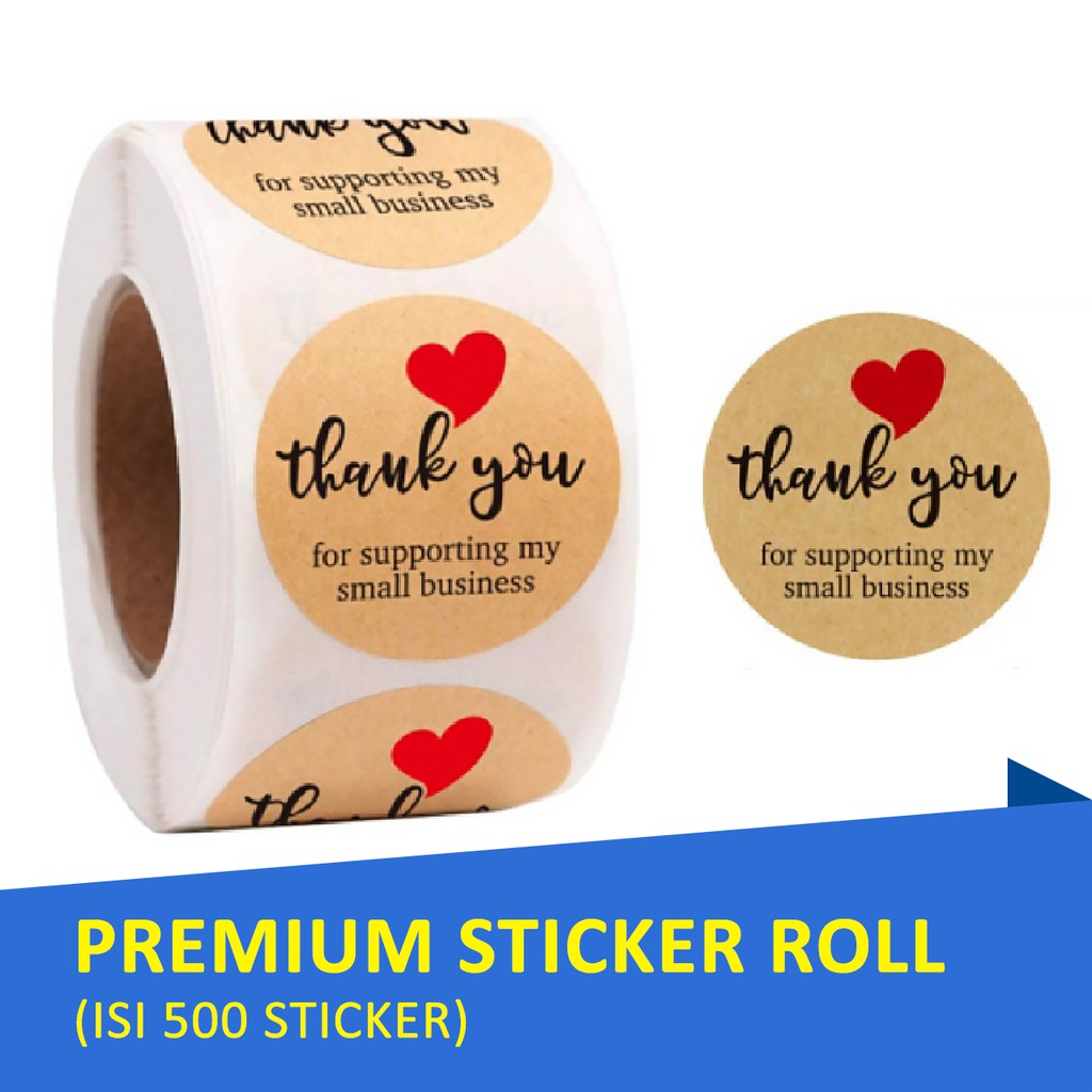 

(isi 500) Label Sticker Roll Gulungan Thank You Home Made Birthday