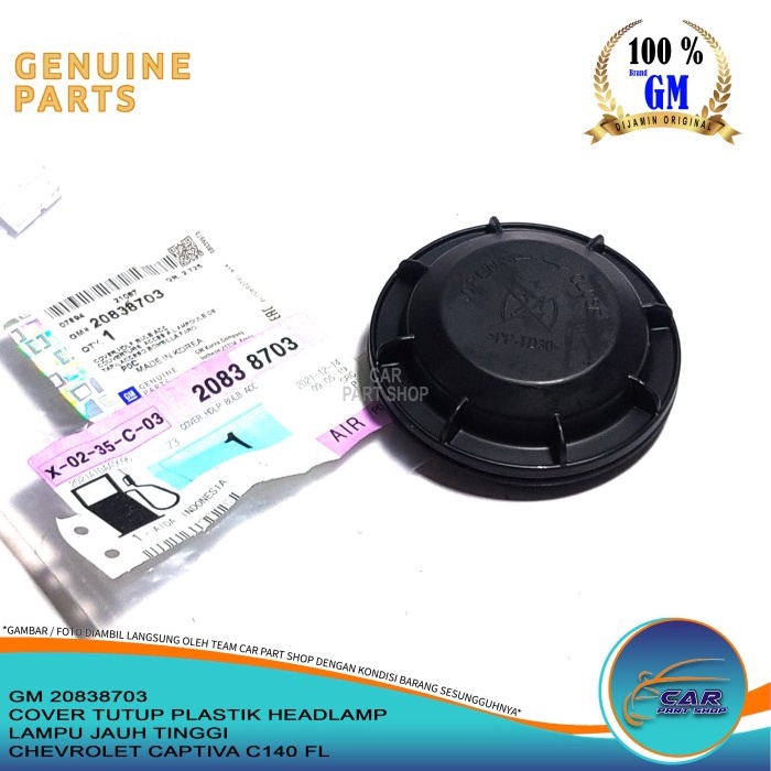 COVER TUTUP PLASTIK HEADLAMP LAMPU JAUH CHEVROLET CAPTIVA C140 FL