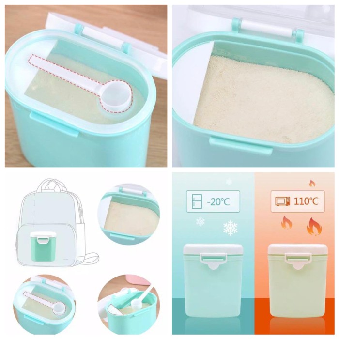 TokoPapin Tempat penyimpanan susu bubuk bayi snack 800 Ml kotak toples susu bubuk snack cemilan serbaguna anak bayi rapat tidak masuk angin