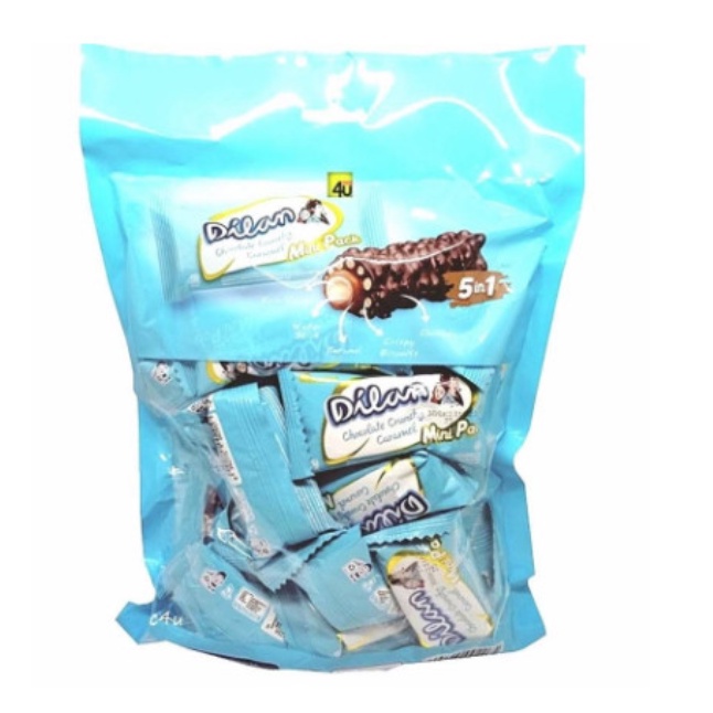 

Dilan Chocolate Crunchy Caramel Bag isi 25 pcs / Dilan Bag