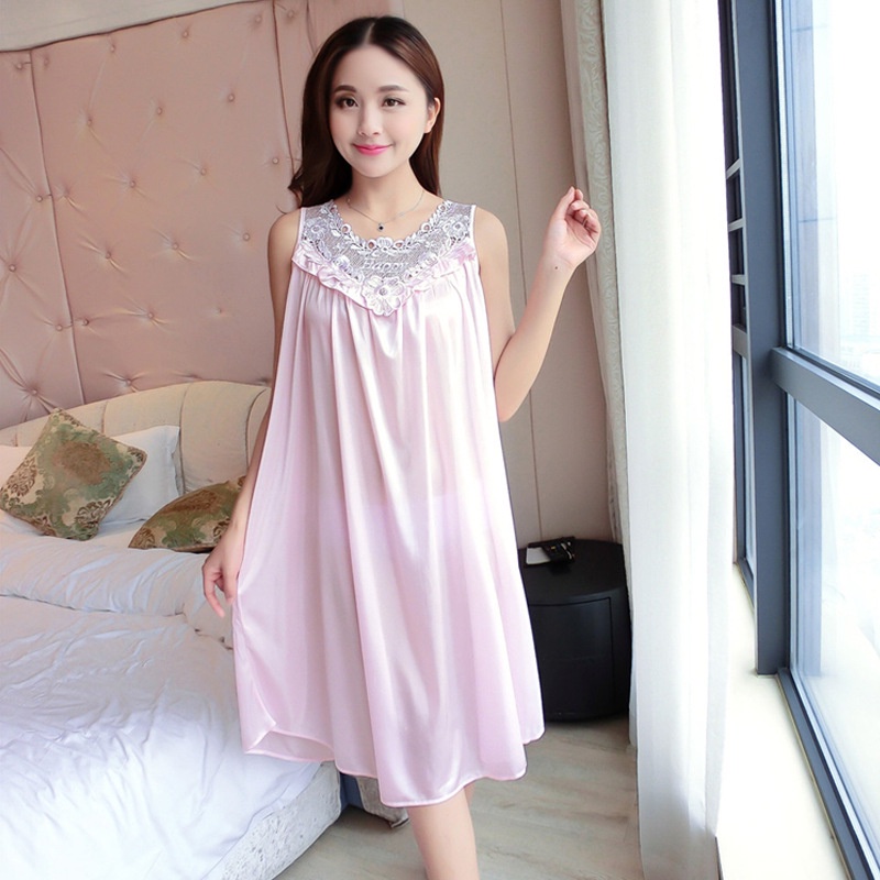 Nicebra Baju Tidur Pakaian Wanita Lingerie Dress Wanita Bahan Sutra Import 4002