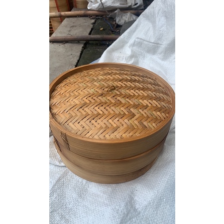 wadah dimsum bambu / klakat dimsum bambu diameter 35