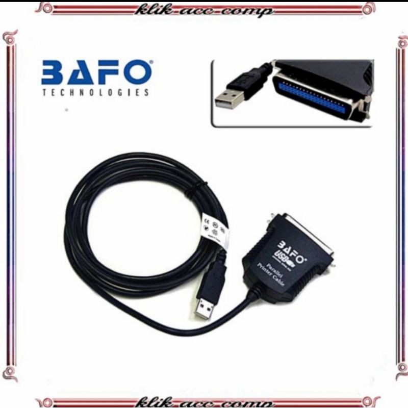 Kabel Usb To Paralel BAFO Original Usb to LPT - Printer Adapter BF-1284 original