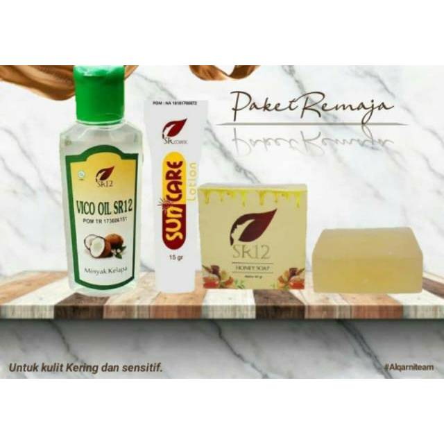 Paket remaja SR12 untuk kulit kering / paket perawatan wajah untuk kulit kering kusam