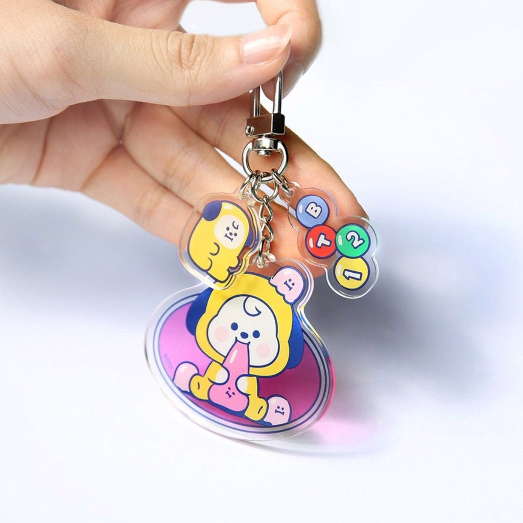 [BS] BISA COD Gantungan Kunci Acrylic Baby Aksesoris BTS BT21 KPOP Key Chain Akrilik  - KP9131