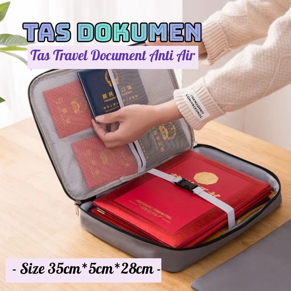 MULTIFUNGSI TAS DOKUMEN / TEMPAT PENYIMPANAN TRAVEL STORAGE BAG TAS LAPTOP