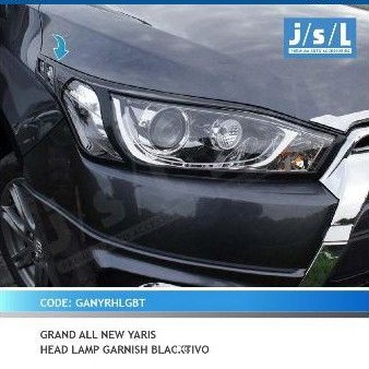 Garnis Lampu Depan Yaris 2014-2016 Black